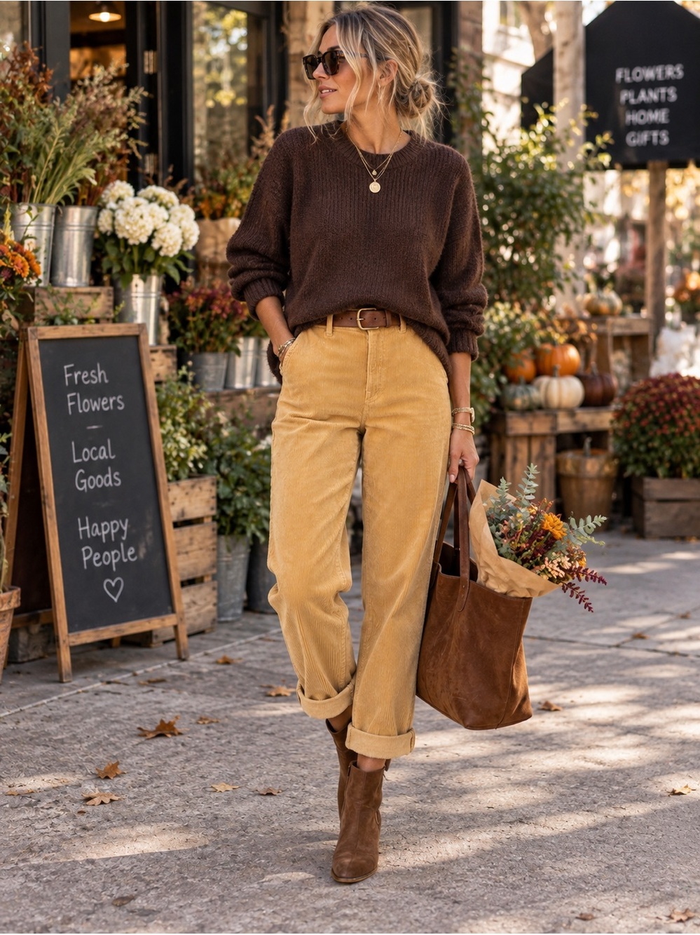 UNIQLO X Ines de la Fressange Women’s Wide-Wale Corduroy Pants-NWT-size 8